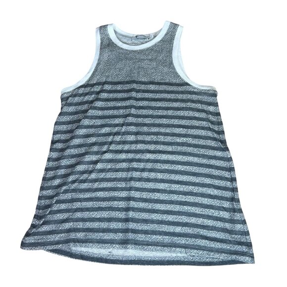 T Alexander Wang Striped Silk Blend Tank Top Women's Size XS in Gray & White EUC - Picture 1 of 4